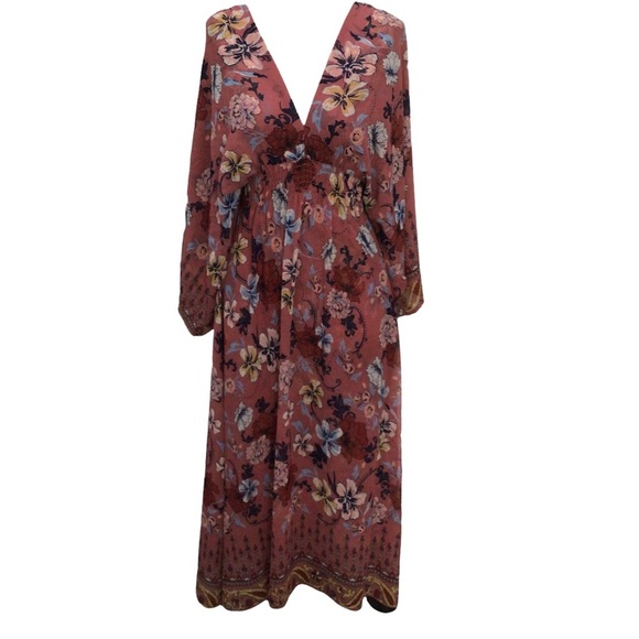 MISA Los Angeles Bardot floral maxi Dress XS - Picture 1 of 11